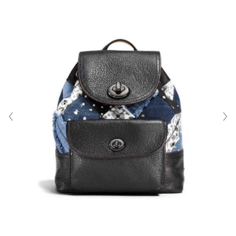 Small Coach Multi Blue Patch Backpack - image 2